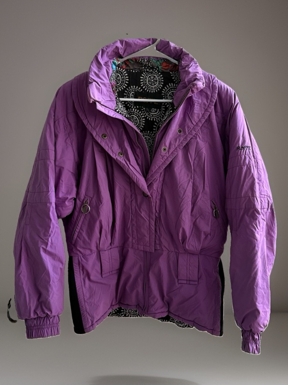 Vintage ROFFE Purple Ski Jacket Womens 12 Unisex 90s Snow Winter Coat Retro